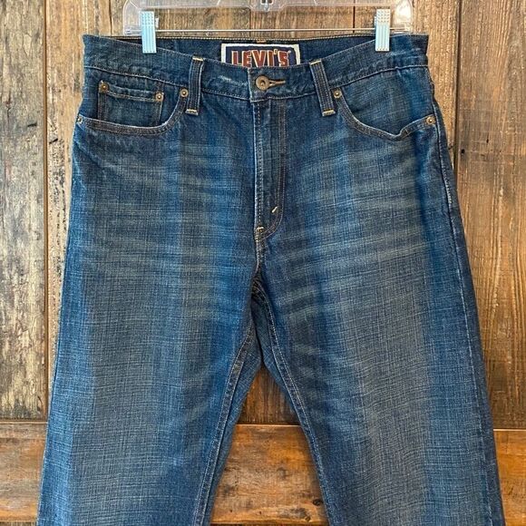 Levi’s 514 34/30 Men’s Blue Denim Slim Straight Cotton Jeans - Picture 4 of 11